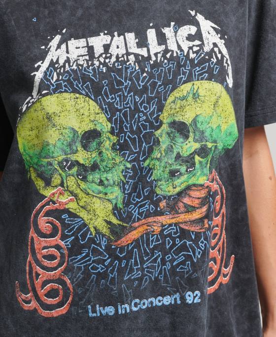 Superdry tricou bandă ediție limitată metallica îmbrăcăminte negru femei JX0Z2855