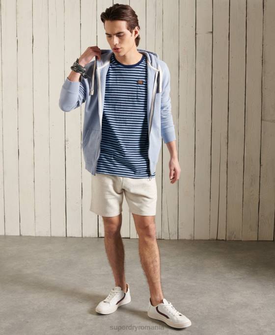 Superdry tricou boho indigo din bumbac organic îmbrăcăminte albastru bărbați JX0Z4963