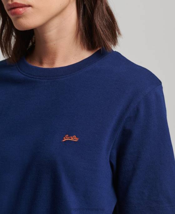 Superdry tricou brodat cu logo vintage îmbrăcăminte albastru femei JX0Z2172