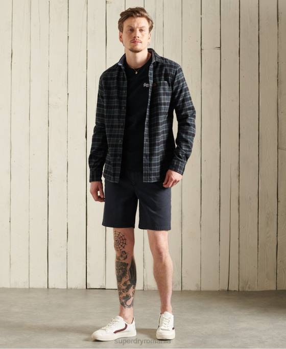 Superdry tricou broderie vintage din bumbac organic îmbrăcăminte marina bărbați JX0Z6500