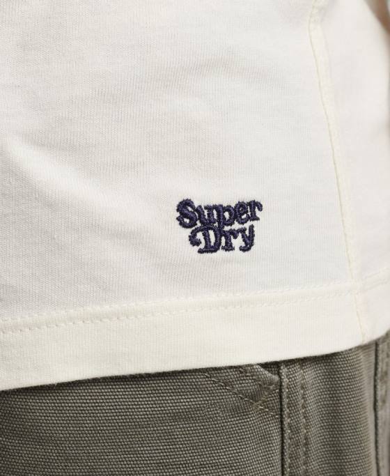 Superdry tricou cali stripe ringer îmbrăcăminte cremă femei JX0Z2820