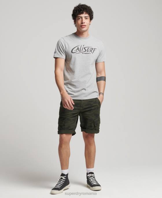 Superdry tricou cali vintage îmbrăcăminte gri bărbați JX0Z4909