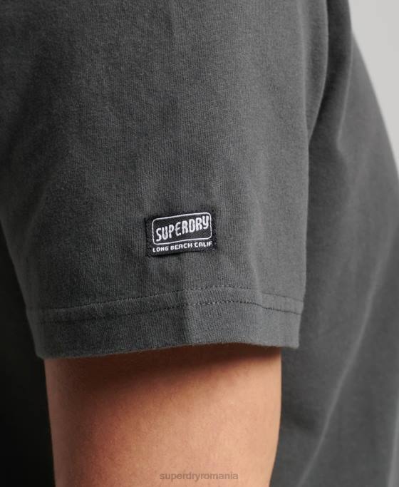 Superdry tricou cali vintage îmbrăcăminte gri inchis bărbați JX0Z4823