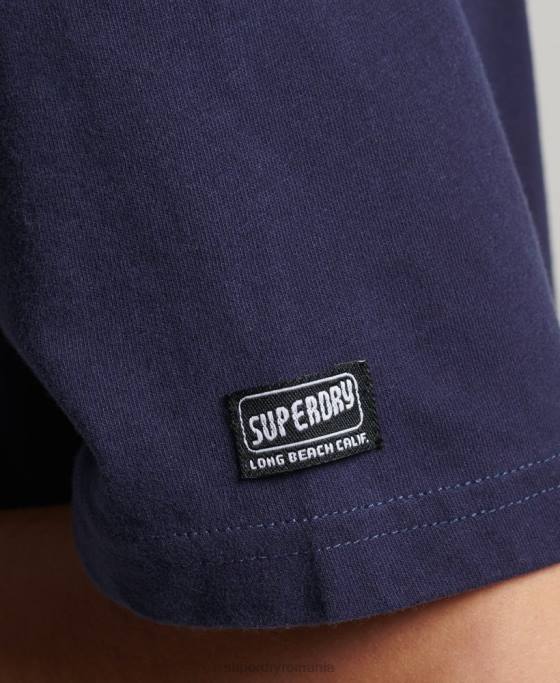 Superdry tricou cali vintage îmbrăcăminte marina femei JX0Z6267