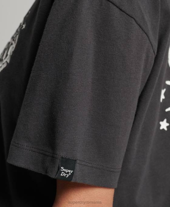 Superdry tricou ceresc de epocă îmbrăcăminte maro femei JX0Z2766