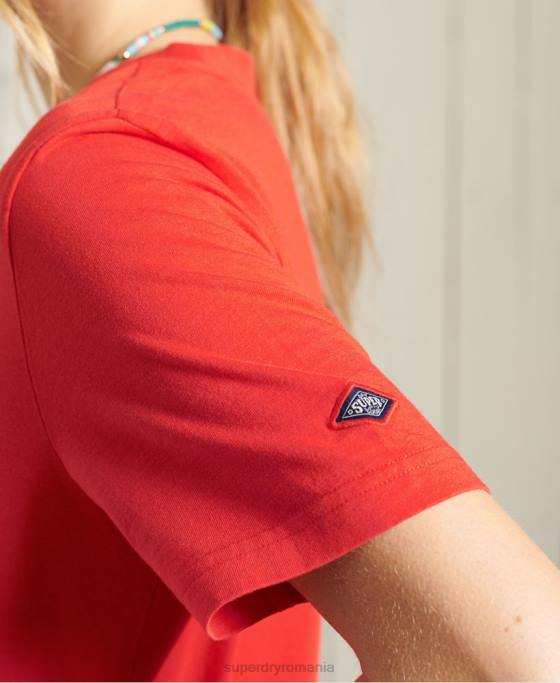 Superdry tricou clasic cali surf îmbrăcăminte roșu femei JX0Z6292