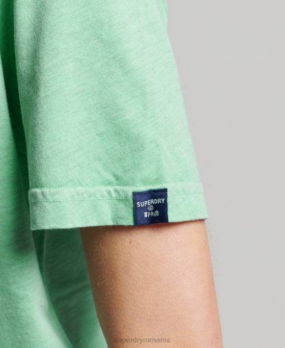 Superdry tricou clasic cu logo al anilor 70 cooper îmbrăcăminte verde femei JX0Z2727