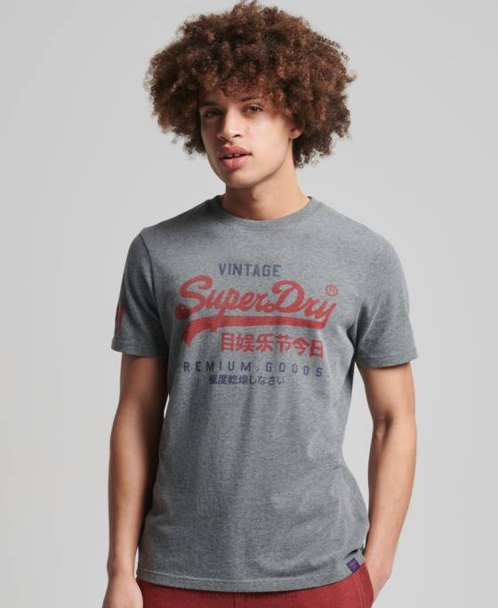 Superdry tricou clasic cu logo grafic îmbrăcăminte gri bărbați JX0Z4828
