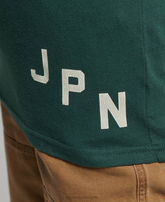 Superdry tricou clasic de atletism cu o formă lejeră îmbrăcăminte verde femei JX0Z6762