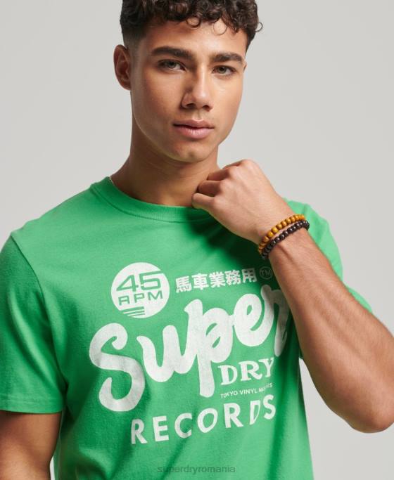 Superdry tricou clasic refăcut îmbrăcăminte verde bărbați JX0Z20