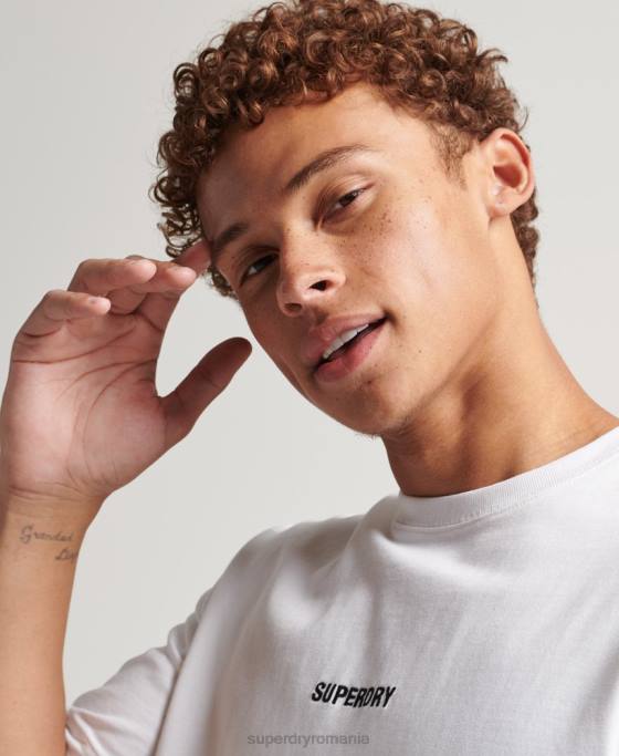 Superdry tricou code micro logo îmbrăcăminte alb bărbați JX0Z4803