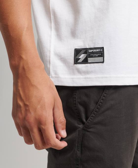 Superdry tricou code micro logo îmbrăcăminte alb bărbați JX0Z4803
