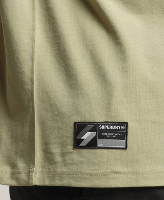 Superdry tricou code micro logo îmbrăcăminte bej bărbați JX0Z4835