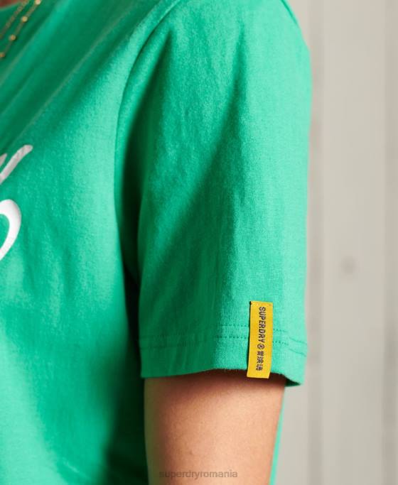 Superdry tricou colegial cali state îmbrăcăminte turcoaz femei JX0Z2726