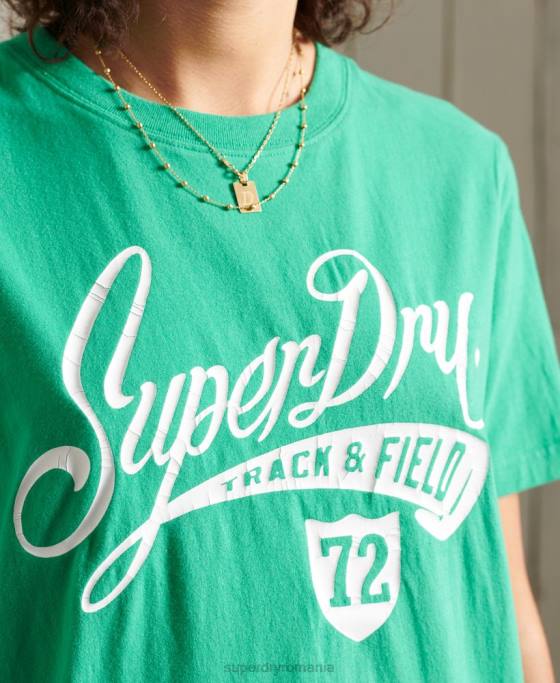 Superdry tricou colegial cali state îmbrăcăminte turcoaz femei JX0Z2726