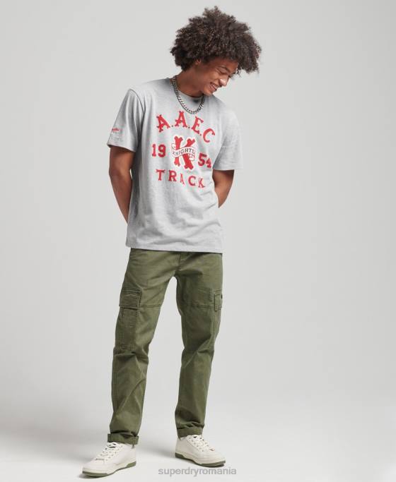 Superdry tricou colegial de epocă îmbrăcăminte gri bărbați JX0Z4866