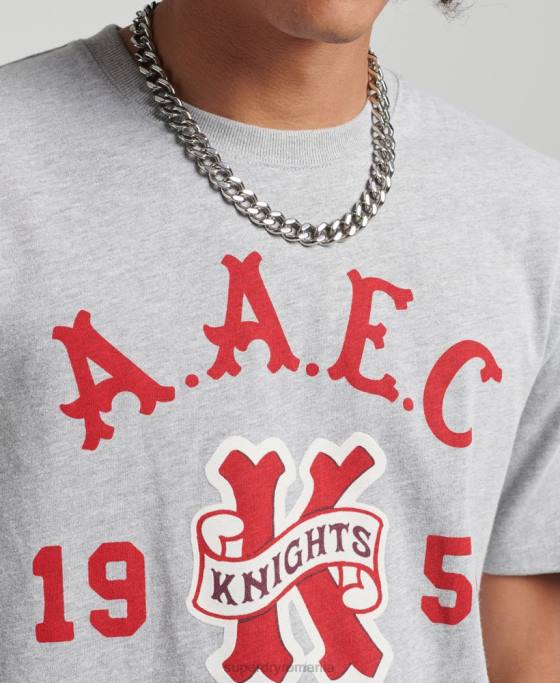 Superdry tricou colegial de epocă îmbrăcăminte gri bărbați JX0Z4866