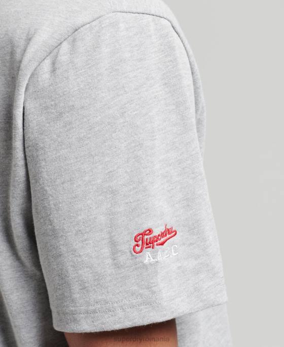 Superdry tricou colegial de epocă îmbrăcăminte gri bărbați JX0Z4866