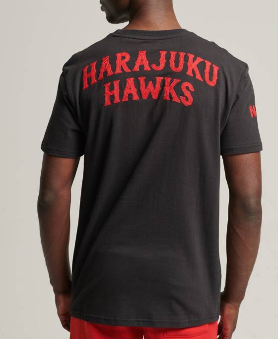 Superdry tricou colegial de epocă îmbrăcăminte negru bărbați JX0Z4950