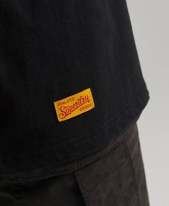 Superdry tricou colegial de epocă îmbrăcăminte negru femei JX0Z6217