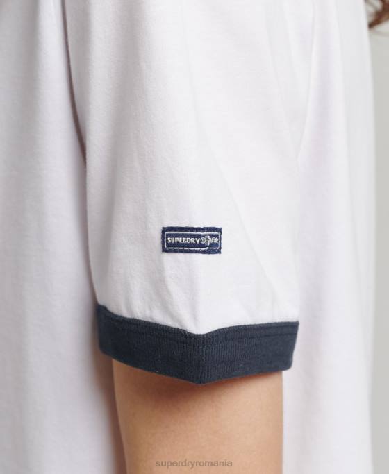 Superdry tricou cooper nostalgia îmbrăcăminte alb femei JX0Z6309