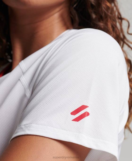 Superdry tricou core active îmbrăcăminte alb femei JX0Z2709