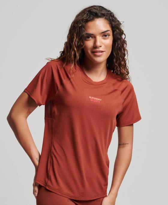 Superdry tricou core active îmbrăcăminte maro femei JX0Z2697