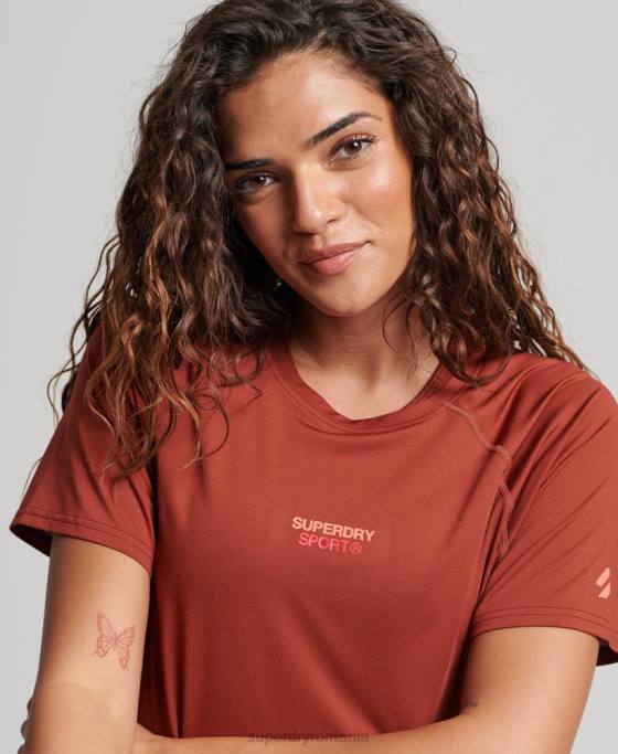 Superdry tricou core active îmbrăcăminte maro femei JX0Z2697