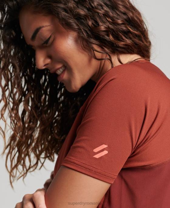 Superdry tricou core active îmbrăcăminte maro femei JX0Z2697