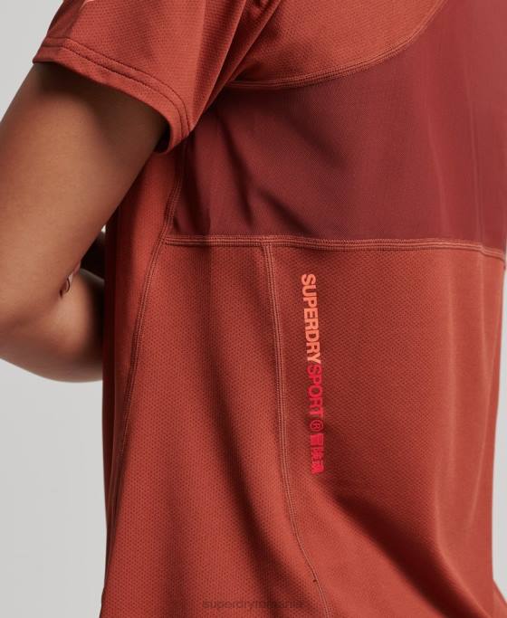 Superdry tricou core active îmbrăcăminte maro femei JX0Z2697