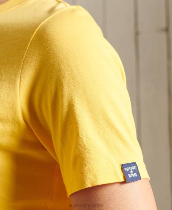 Superdry tricou core logo cali îmbrăcăminte galben femei JX0Z6263