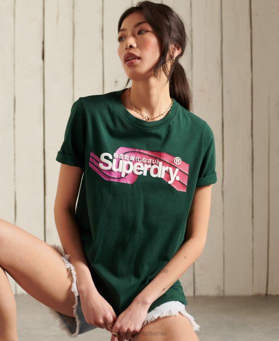 Superdry tricou core logo cali îmbrăcăminte turcoaz femei JX0Z6253