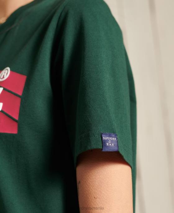Superdry tricou core logo cali îmbrăcăminte turcoaz femei JX0Z6253