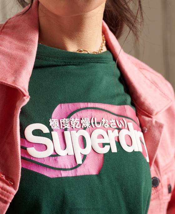 Superdry tricou core logo cali îmbrăcăminte turcoaz femei JX0Z6253