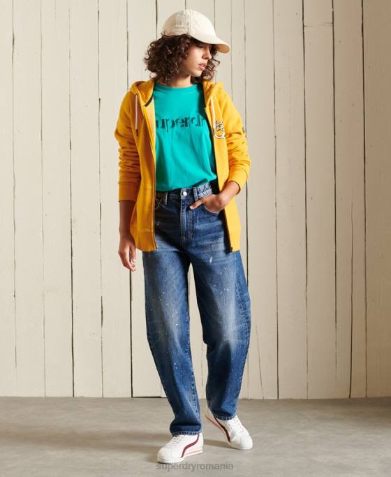 Superdry tricou core logo source îmbrăcăminte verde femei JX0Z6303