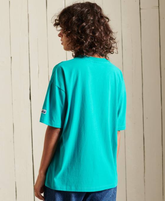 Superdry tricou core logo source îmbrăcăminte verde femei JX0Z6303