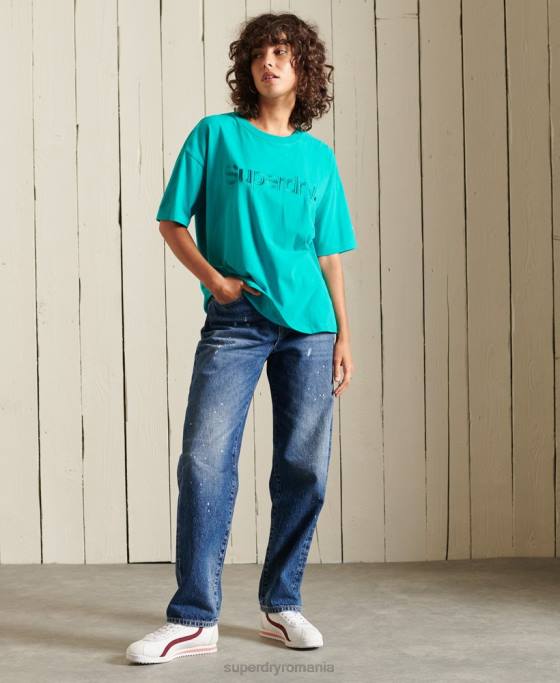 Superdry tricou core logo source îmbrăcăminte verde femei JX0Z6303