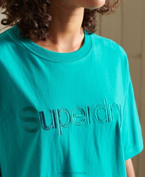 Superdry tricou core logo source îmbrăcăminte verde femei JX0Z6303