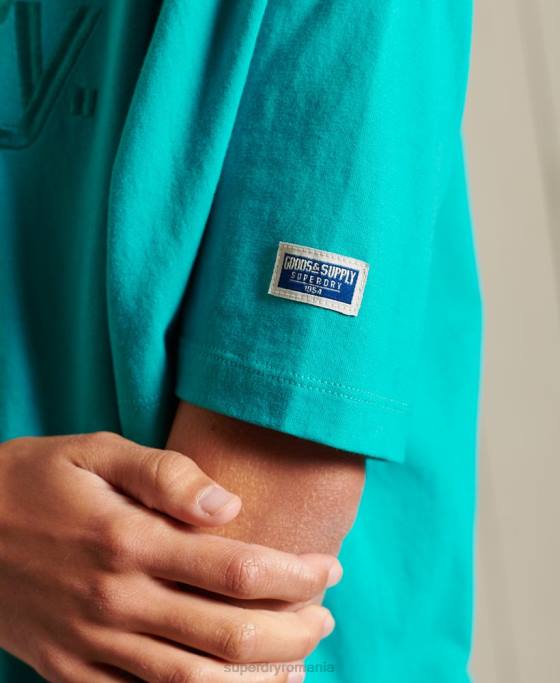 Superdry tricou core logo source îmbrăcăminte verde femei JX0Z6303