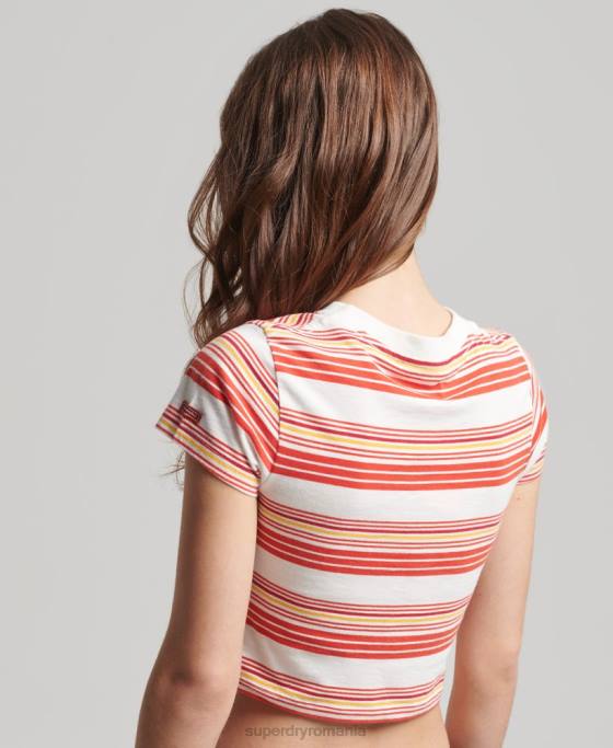 Superdry tricou crop vintage din bumbac organic îmbrăcăminte multi femei JX0Z6266