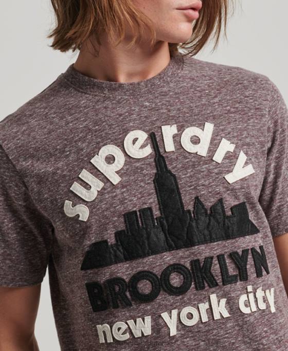 Superdry tricou cu aplicații în aer liber îmbrăcăminte maro bărbați JX0Z116
