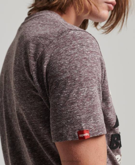Superdry tricou cu aplicații în aer liber îmbrăcăminte maro bărbați JX0Z116