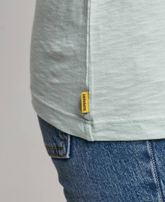 Superdry tricou cu decolteu în V din bumbac organic îmbrăcăminte verde femei JX0Z6206