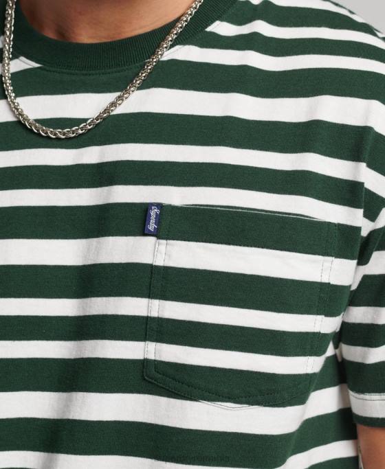 Superdry tricou cu dungi cu logo esențial din bumbac organic îmbrăcăminte negru bărbați JX0Z4827