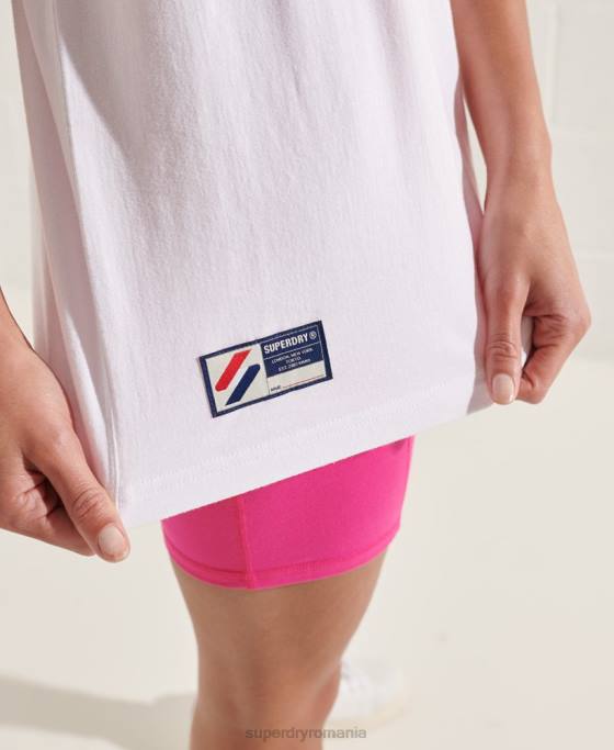 Superdry tricou cu logo corporate brights îmbrăcăminte alb femei JX0Z6289