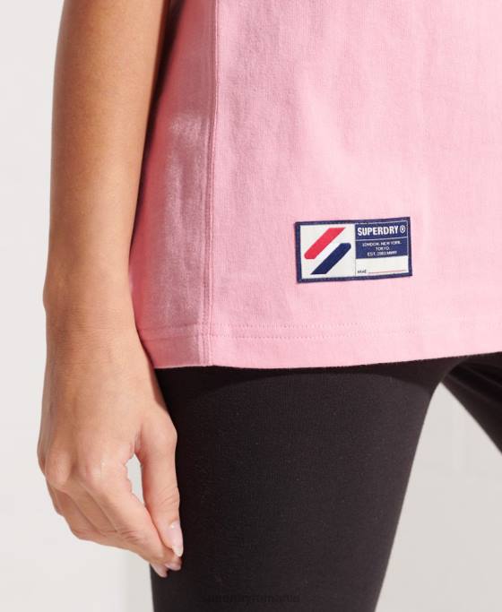 Superdry tricou cu logo corporate brights îmbrăcăminte roz femei JX0Z6278