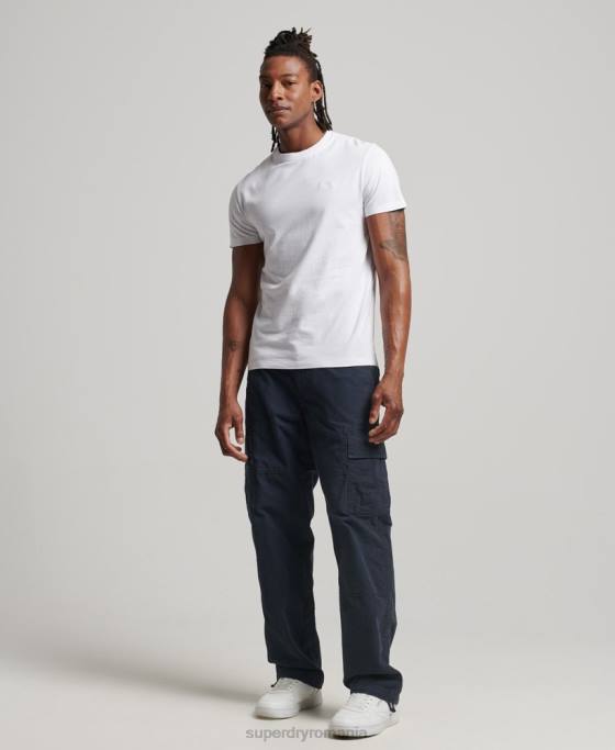 Superdry tricou cu logo esențial din bumbac organic îmbrăcăminte alb bărbați JX0Z1