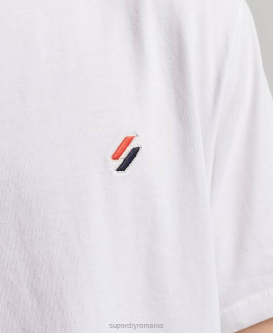 Superdry tricou cu logo esențial din bumbac organic îmbrăcăminte alb bărbați JX0Z4955