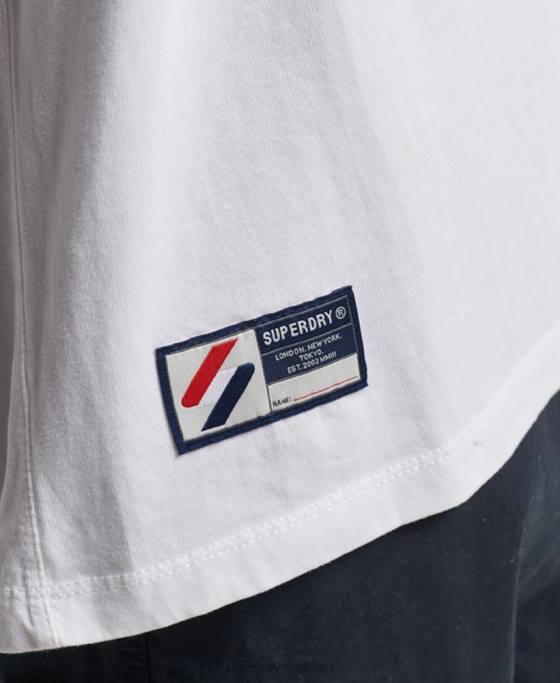 Superdry tricou cu logo esențial din bumbac organic îmbrăcăminte alb bărbați JX0Z4955