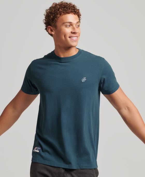 Superdry tricou cu logo esențial din bumbac organic îmbrăcăminte albastru inchis bărbați JX0Z4951